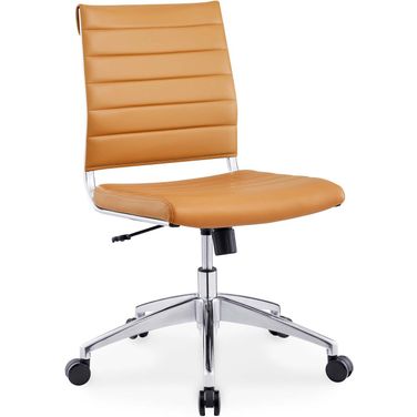 Jive Tan Armless Mid Back Office Chair