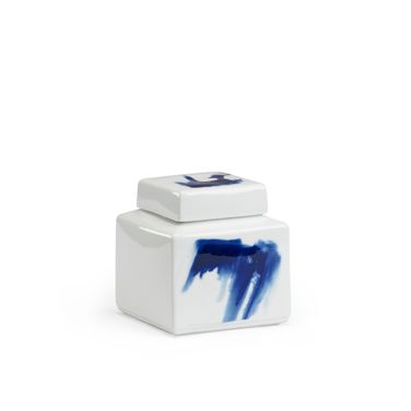 Jizhou Vase Small In Blue and Cream