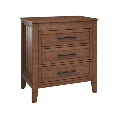 Joachim 3 Drawer Nightstand In Walnut