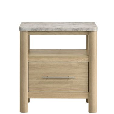Joanna Nightstand with USB In Natural