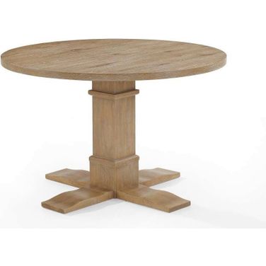 Joanna Round Dining Table In Rustic Brown