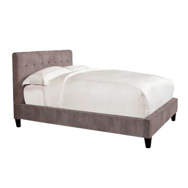 Jody Cornflower Gray King Upholstered Panel Bed