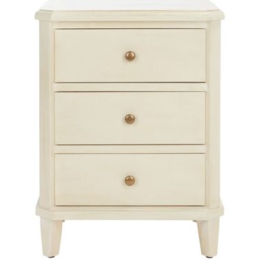 Joe Barley End Table with 3 Storage Drawers