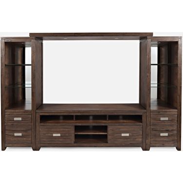 Altamonte Entertainment Center with 70 Inch TV Console and Led Lights In Walnut