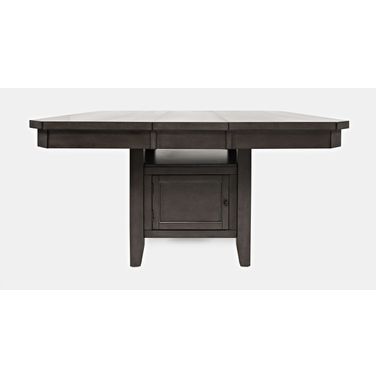 Manchester 54 Inch Adjustable Height Storage Square Dining Table In Grey