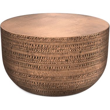 Johnsen Metal Coffee Table In Antique Copper
