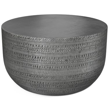 Johnsen Metal Coffee Table In Antique Silver