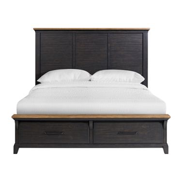 Johnshaven King Storage Bed In Espresso and Brown