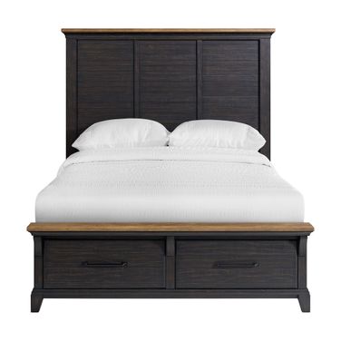 Johnshaven Queen Storage Bed In Espresso and Brown