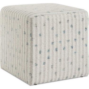 Joie Chenille Ottoman In White