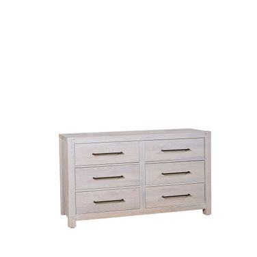 Joinery 6 Drawer Dresser In Whitewashed Oak