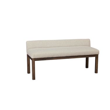 Joinery Upholstered Bench In Labradoodle and Espresso Oak