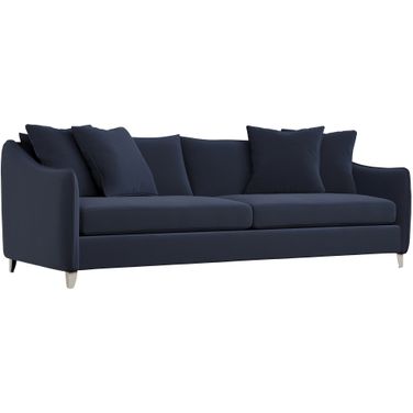 Joli Velvet Fabric Sofa In Blue