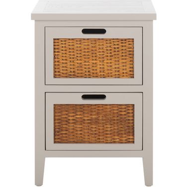 Jonah Quartz Grey 2-Drawer End Table
