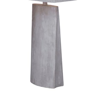 Jonas Modern Cement Table Lamp with Linen Shade In Gray