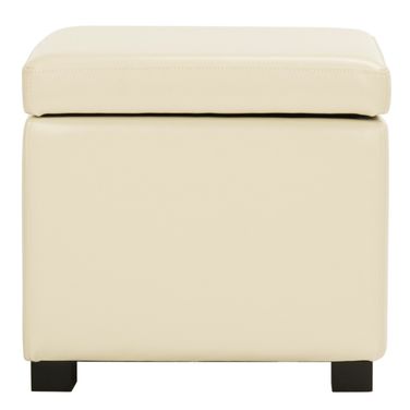 Jonathan Black and Off White Flip Top Ottoman