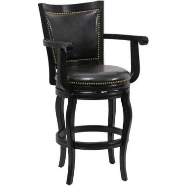 Jones 29 Inch Swivel Bar Stool In Black