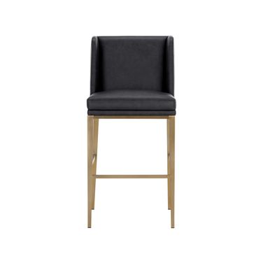 Joplin Barstool In Cantina Black and Vera White Pepper