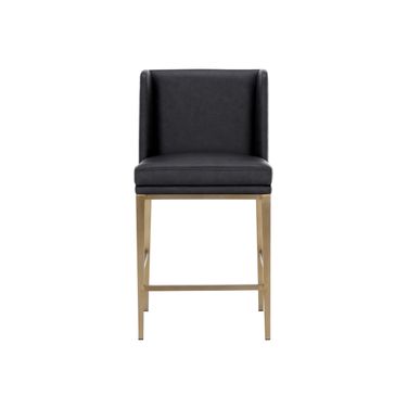 Joplin Counter Stool In Cantina Black and Vera White Pepper