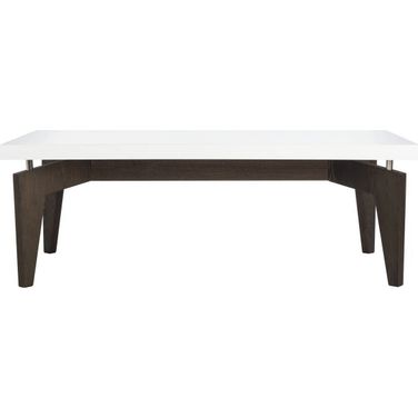 Josef White and Dark Brown Retro Lacquer Floating Top Coffee Table