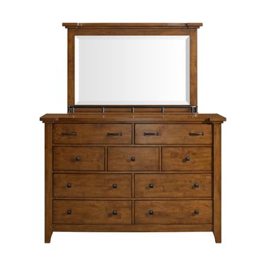 Joseph Dresser and Mirror Set In Chestnut