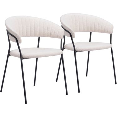 Josephine Dining Chair Set of 2 In Cream