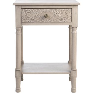 Josie 1 Drawer Accent Table in Greige