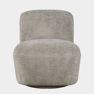 Josie Upholstered Swivel Accent Chair In Grey