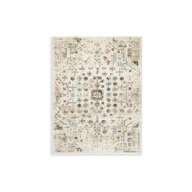 Jossler 5' x 7' Rug In Ivory/Brown/Teal