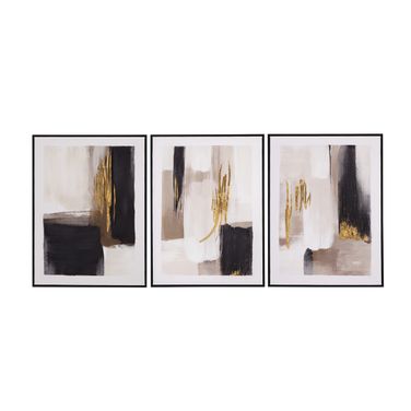 Journey Framed Canvas Set of 3 In White