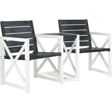 Jovanna Dark Slate Grey 2-Seat Bench