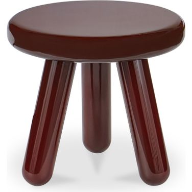 Joy Accent Table In Deep Red Lacquer