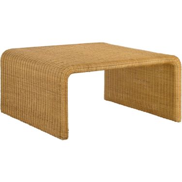 Juanita Square Rattan Coffee Table Natural