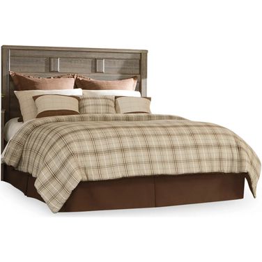 Juararo Dark Brown Queen Panel Headboard Only