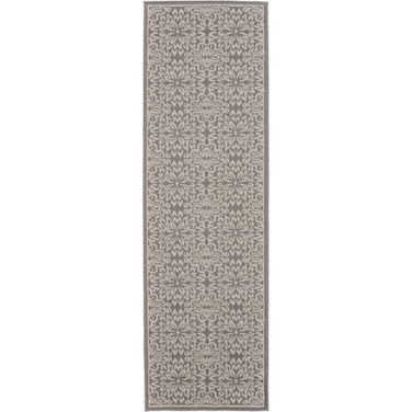 Jubilant 2' x 6' Indoor Rug In Ivory Grey