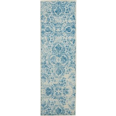 Jubilant Blue 2'3" x 7'3" Runner Area Rug