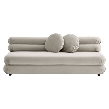Jubilee Modular Performance Velvet Armless Loveseat In Almond