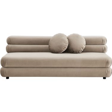Jubilee Modular Performance Velvet Armless Loveseat In Taupe