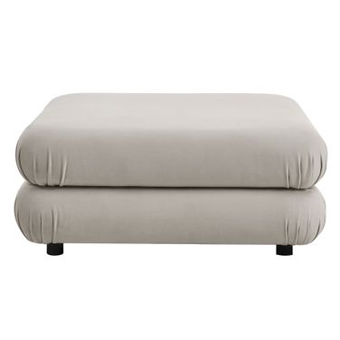 Jubilee Modular Performance Velvet Ottoman In Almond