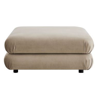 Jubilee Modular Performance Velvet Ottoman In Taupe