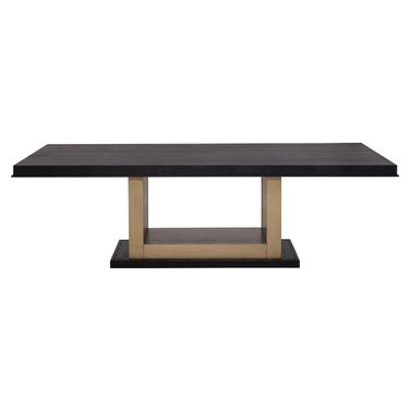 Judson 100 Inch Judson Dining Table In Black and Warm Brass