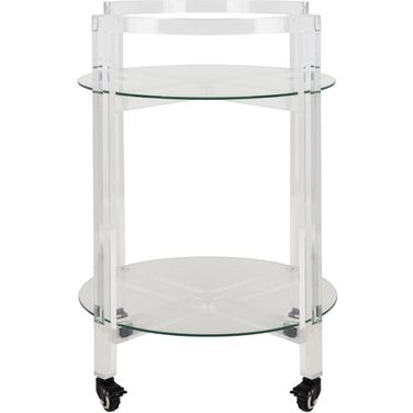 Jules 2 Tier Acrylic Bar Cart In Clear