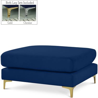 Julia Velvet Modular Ottoman In Navy