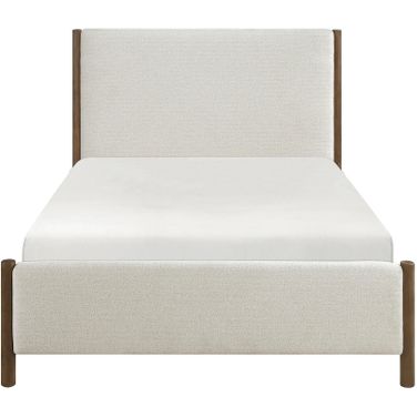 Julian California King Platform Bed In Beige and Brown
