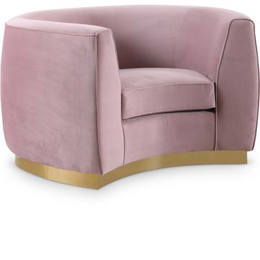 Julian Velvet Chair In Pink