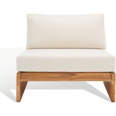 Julianne Teak Patio Chair In Natural And Beige