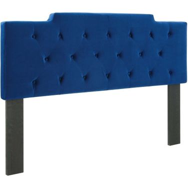 Juliet Tufted King/California King Performance Velvet Headboard In Navy
