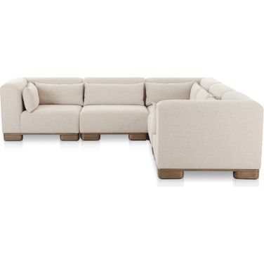 June Classic L-Shaped Modular Sectional In Oatmeal