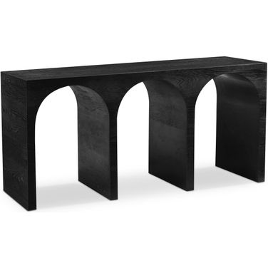 June 60 Inch Console Table In Black Oak