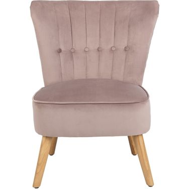 June Mauve and Natural Mid Century Accent Chair